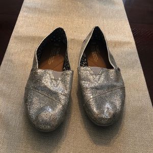 Toms Silver Sequin Flats